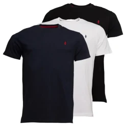 Online MCS Herre Ohio 3-pak T-shirts Tap Sko/​Lyse Hvid/​Mørk Saft Flerfarvet