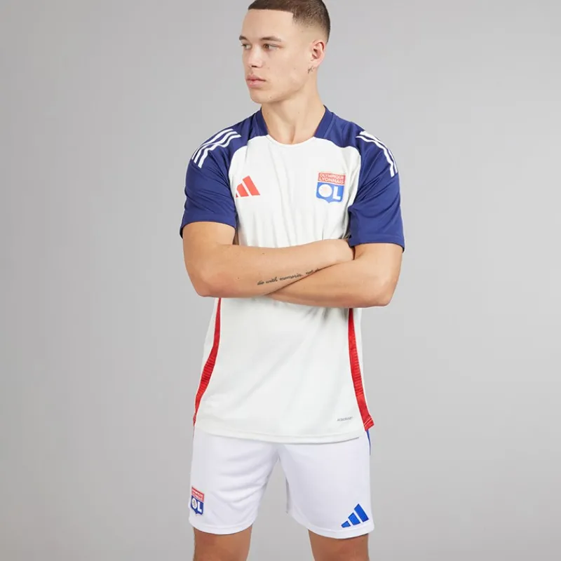 Hot adidas Herre OL Olympique Lyon 24/25 Hjemme shorts Hvid