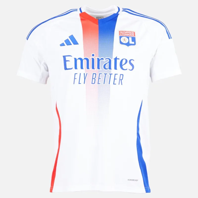 Discount adidas Herre OL Olympique Lyon 24/25 Hjemme Trøje Hvid
