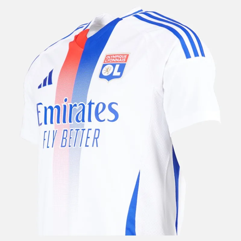 Discount adidas Herre OL Olympique Lyon 24/25 Hjemme Trøje Hvid