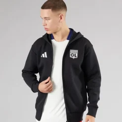 Discount adidas Herre OL Olympique Lyon Anthem Jakke Sort