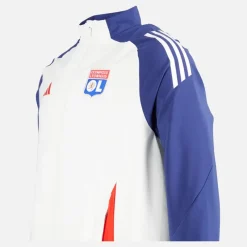 Outlet adidas Herre OL Olympique Lyon Præsentationsjakke White Tint/Midnight Indigo/Bright Red