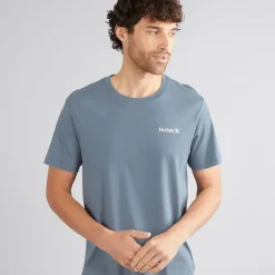 Online Hurley Herre O&O Grafik T-shirt Blå/Brun Blå