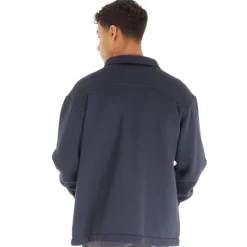 Outlet Avant Garde Herre Opvarmet Shacket Blå Marineblå