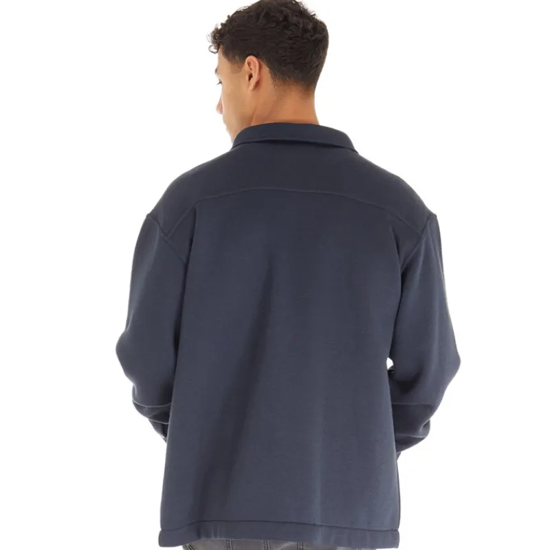 Outlet Avant Garde Herre Opvarmet Shacket Blå Marineblå