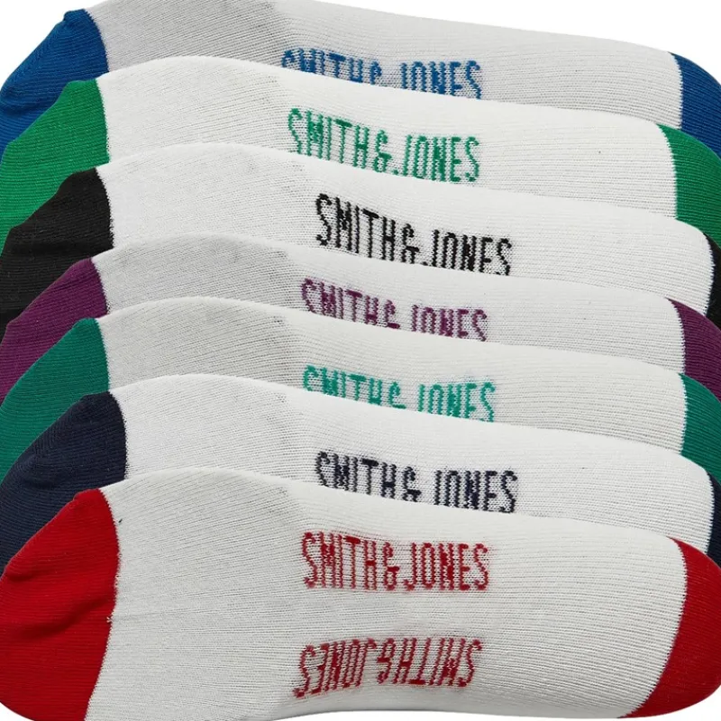 Hot Smith And Jones Herre Osric Seven Pack Trainer Liner Trænings sokker Hvid