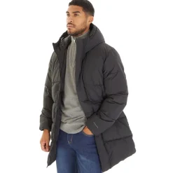 New JACK & JONES Herre Otis Lang Linie Puffer Sort