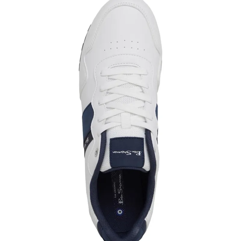 Best Ben Sherman Herre Owen Retro Sneakers Hvid