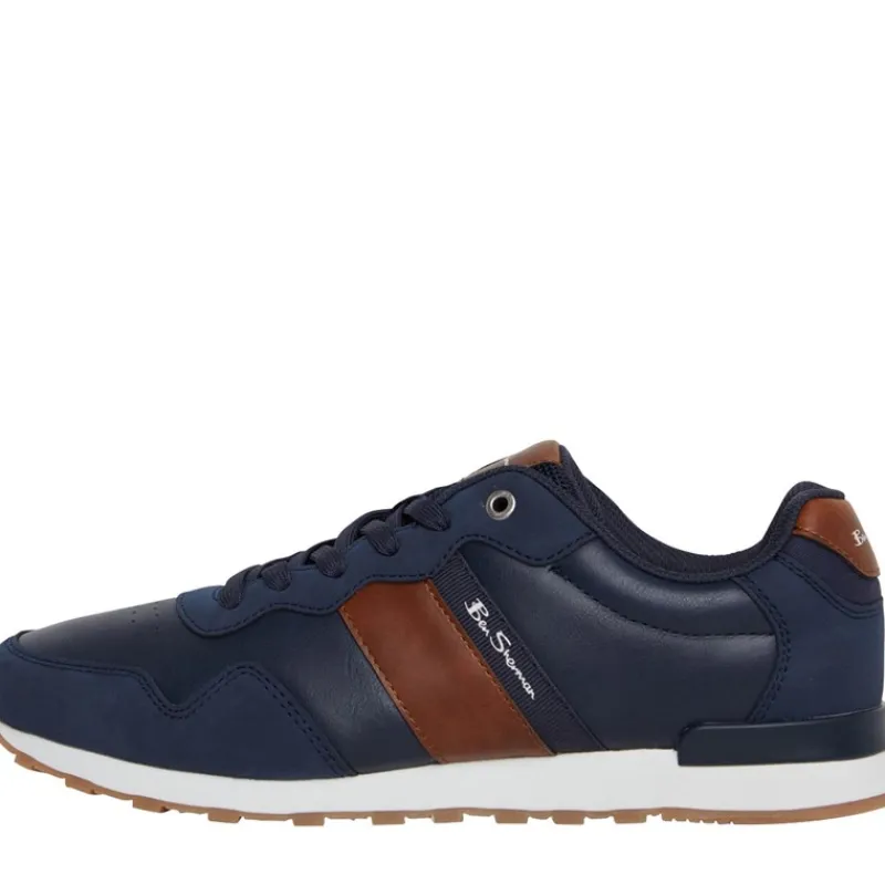 Online Ben Sherman Herre Owen Retro Træningssko Blå/Tan Marineblå