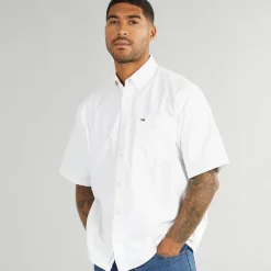 Hot Tommy Jeans Herre Oxford Skjorte Ecru
