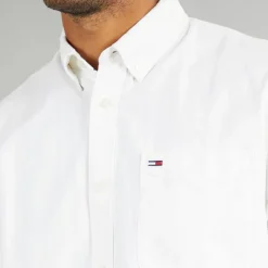 Hot Tommy Jeans Herre Oxford Skjorte Ecru
