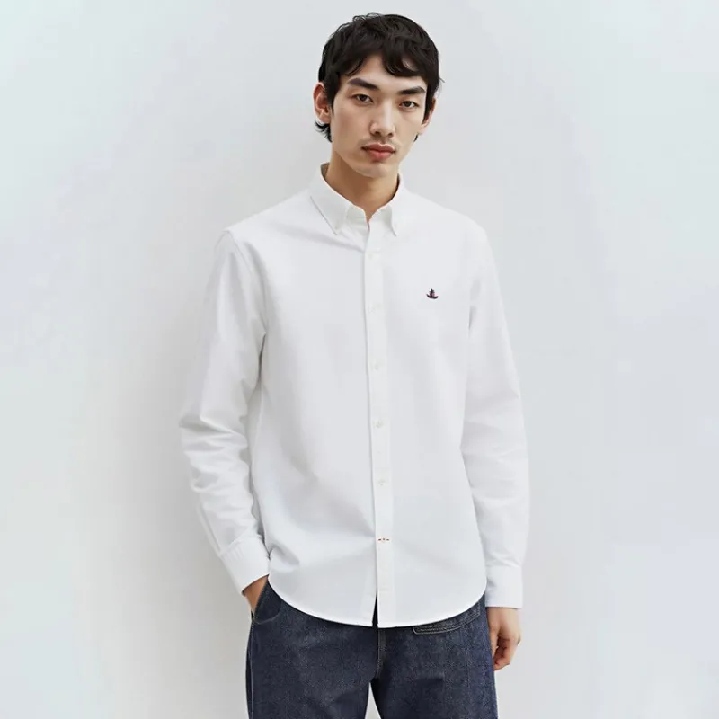 Online Copenhagen Legacy Herre Oxford skjorte Hvid