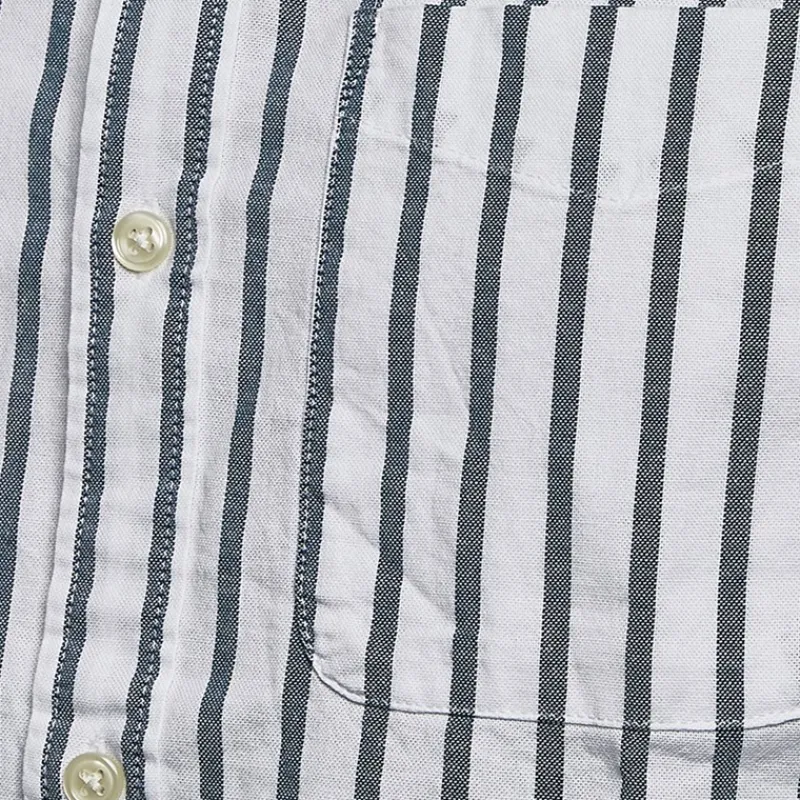 Hot JACK & JONES Herre Oxford Stripe Skjorter med korte ærmer Blå