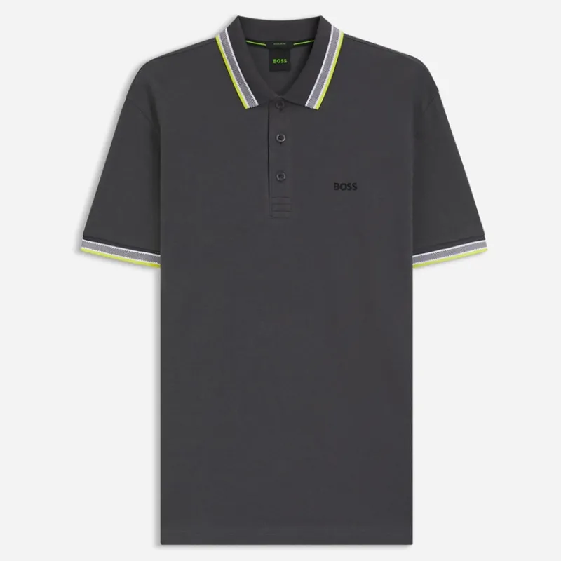 Online BOSS Herre Paddy Polo Skjorte Dark Grey