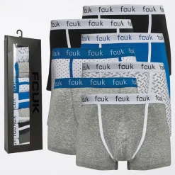Sale French Connection Herre 7-pak Underbukser FCUK10 Sort/Sort/Lysegrå Melange/Prince/Hvid Prince Prik/Lysegrå Melange/Hvid Sort FCUK