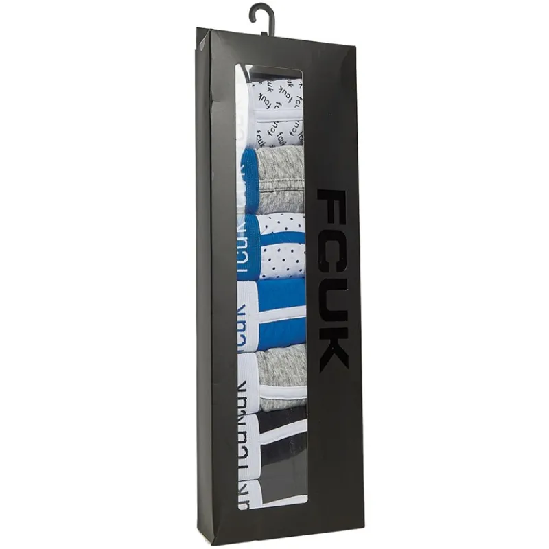 Sale French Connection Herre 7-pak Underbukser FCUK10 Sort/Sort/Lysegrå Melange/Prince/Hvid Prince Prik/Lysegrå Melange/Hvid Sort FCUK