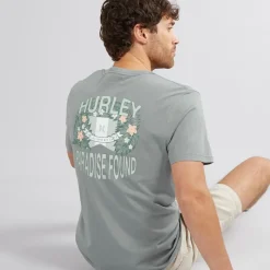 Outlet Hurley Herre Paradise Found Grafik T-shirt Grå / Blå Blå