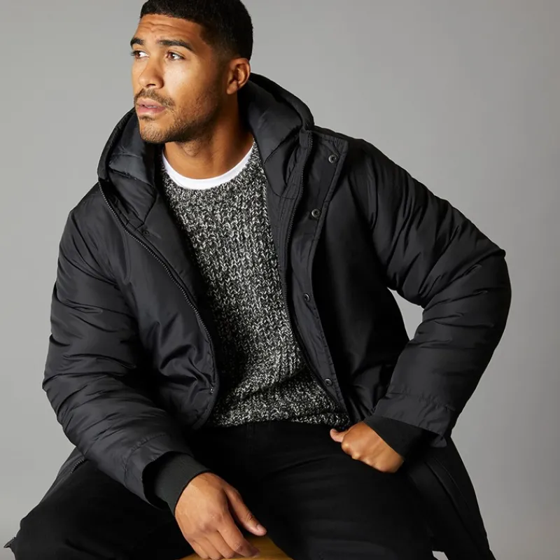 Online French Connection Herre Parka Jakke Sort