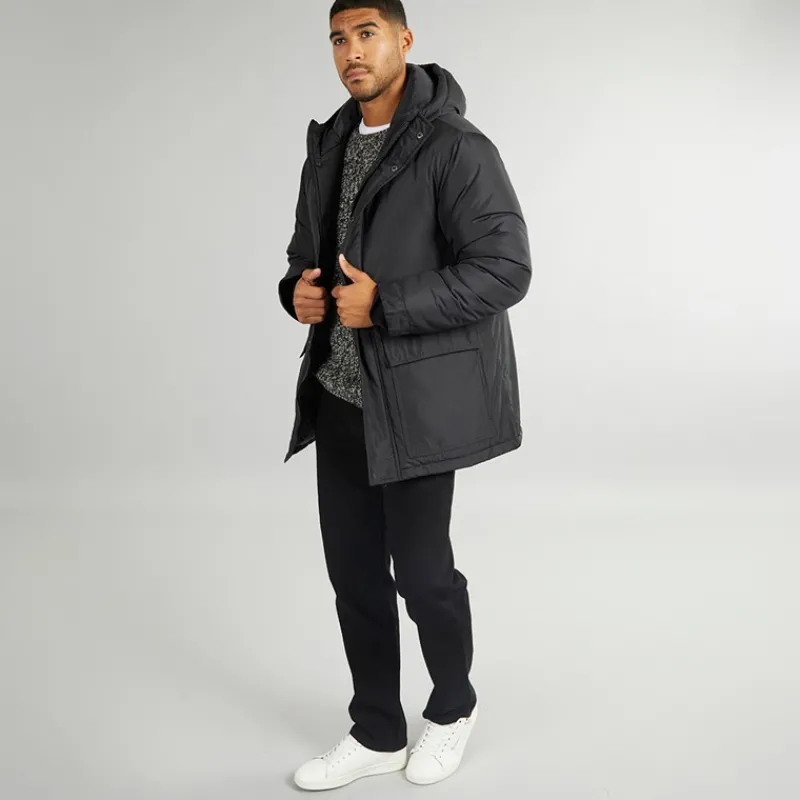 Online French Connection Herre Parka Jakke Sort