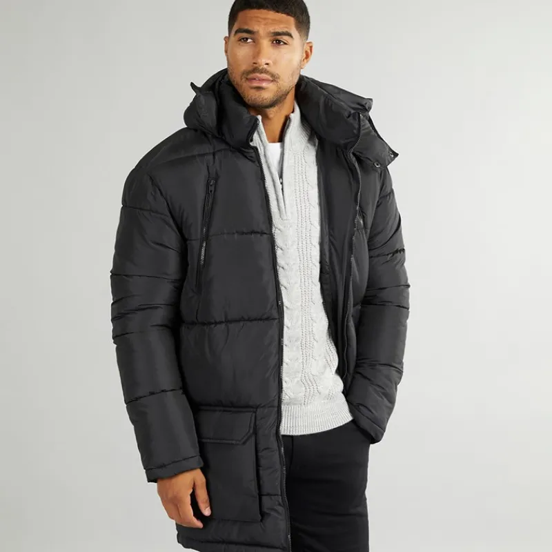French Connection Herre Parka Lynlåsjakke Sort