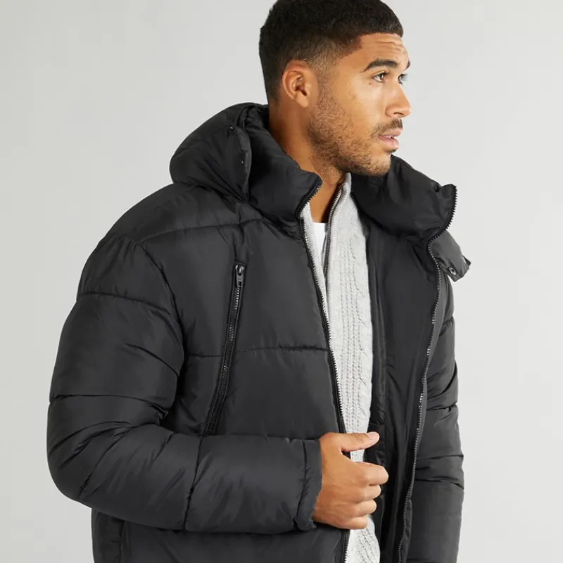 French Connection Herre Parka Lynlåsjakke Sort