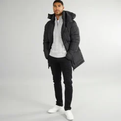 French Connection Herre Parka Lynlåsjakke Sort