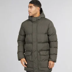 Hot French Connection Herre Parka Row Jakke Khaki kakigrøn