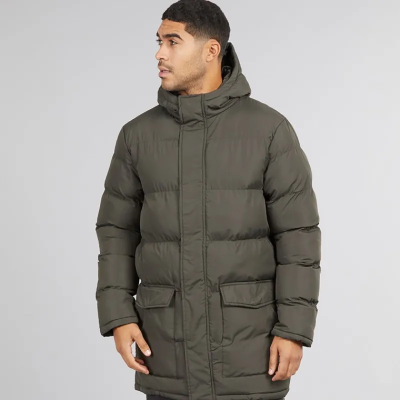 Hot French Connection Herre Parka Row Jakke Khaki kakigrøn