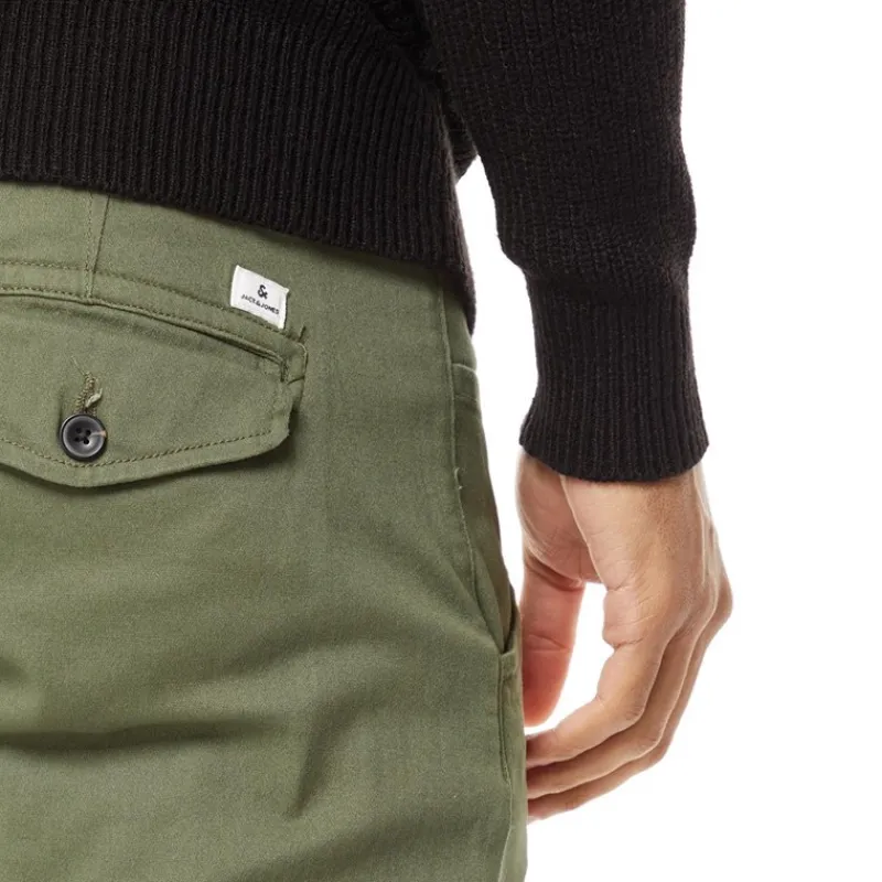 Hot JACK & JONES Herre Paul Warner AKM 111 Cargobukser Olivengrøn Lys Khaki