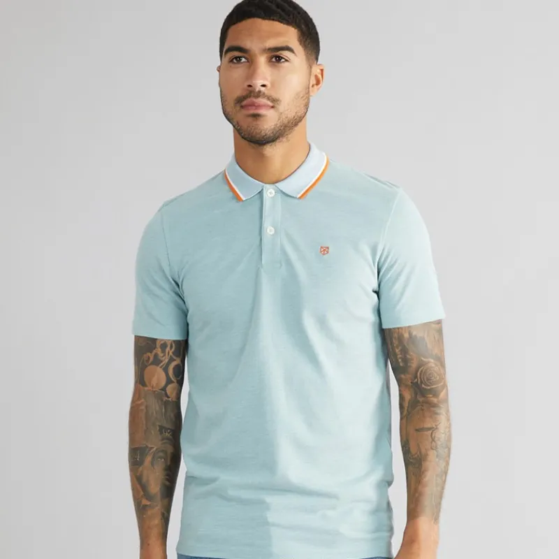 Discount JACK & JONES Herre Paulos Noos Kortærmet poloer Blå Blå mergel