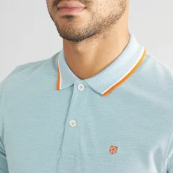 Discount JACK & JONES Herre Paulos Noos Kortærmet poloer Blå Blå mergel