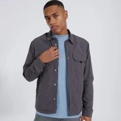 Sale Brave Soul Herre Pearson Overshirt Grå Grå