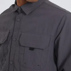 Sale Brave Soul Herre Pearson Overshirt Grå Grå