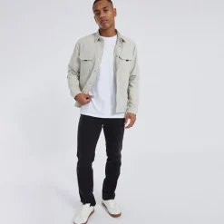 Hot Brave Soul Herre Pearson Overshirt Lysten Lys Stengrå