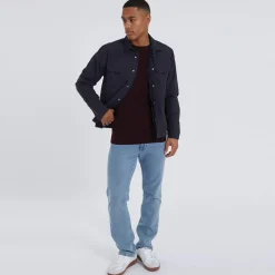 Discount Brave Soul Herre Pearson Shacket Marineblå