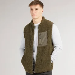 New True North Herre Pile Vest Tarmac Brun