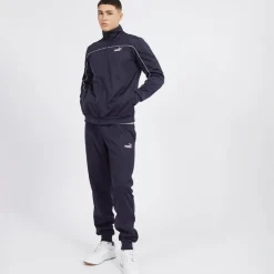 New Puma Herre Piping Poly Tracksuit Ny Blå Marineblå