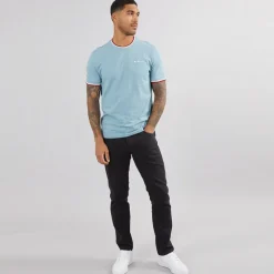 Outlet Ben Sherman Herre Pique Ringer T-shirt Petrol