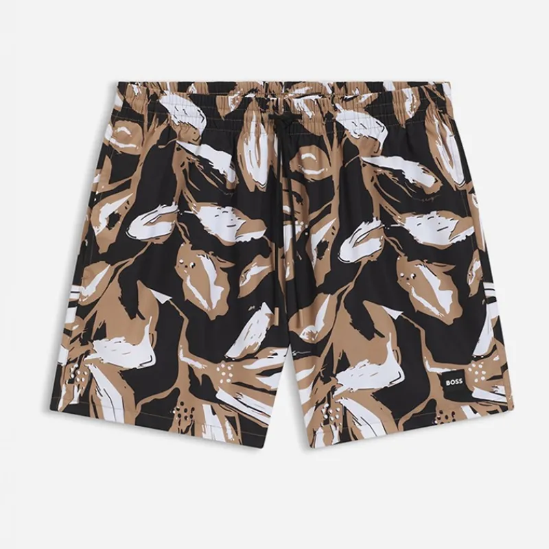 Hot BOSS Herre Piranha Svømme Shorts Sort