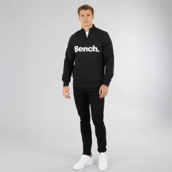 Hot Bench Herre Plinth Spots 1/​4 Zip Funnel Neck Sweatshirt Sort