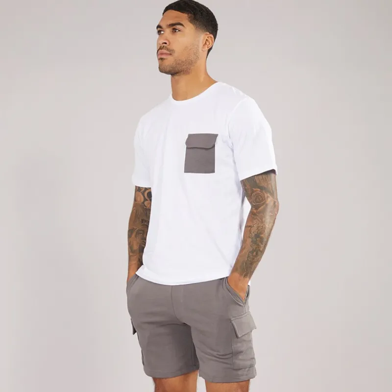 New JACK & JONES Herre Pocket Sæt / Castlerock Hvid