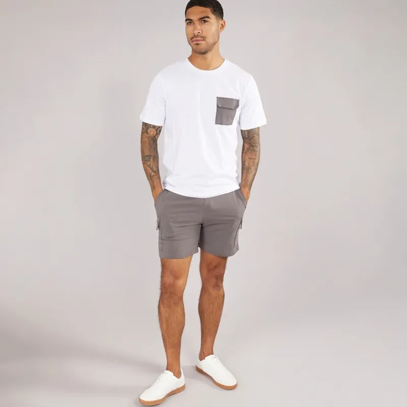New JACK & JONES Herre Pocket Sæt / Castlerock Hvid