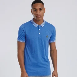 Hot Brave Soul Herre Polo skjorte Sky Blue Marl Blå mergel