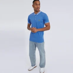 Hot Brave Soul Herre Polo skjorte Sky Blue Marl Blå mergel