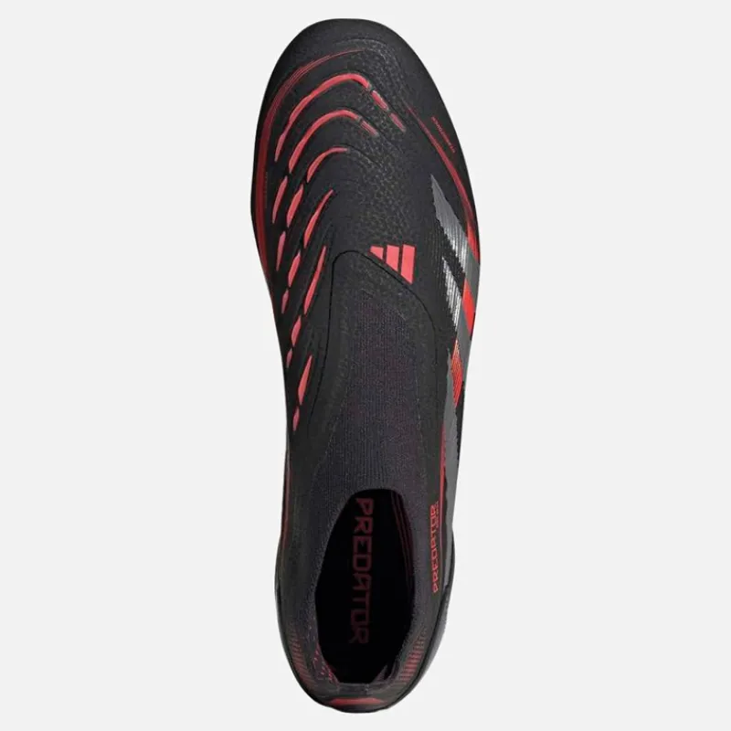 adidas Herre Predator Elite LL Snørebåndsløse Stealth Victory Pack SG Blød Bund Fodboldstøvler Core Black/Grey Four/Lucid Red