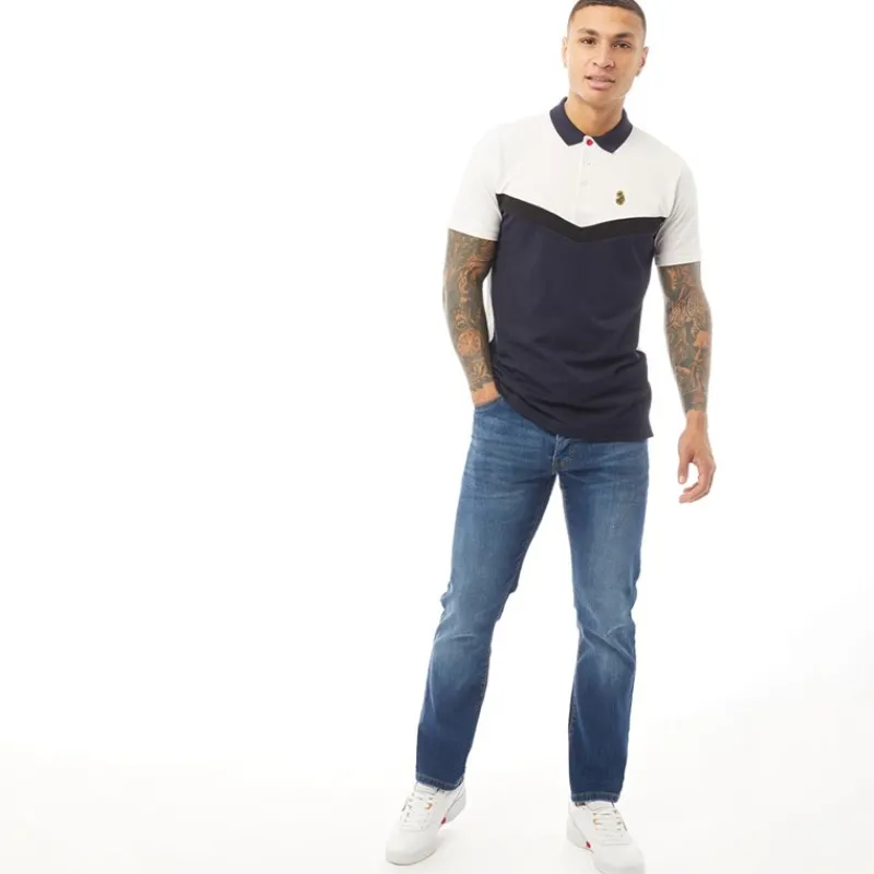 Hot Crosshatch Herre Princed Jeans med lige pasform Stenvasket Stonewash