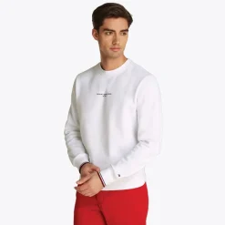 Discount Tommy Hilfiger Herre Pullover Sweatshirt Hvid