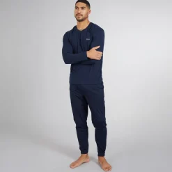 BOSS Herre pyjamastop med lange ærmer Dark Blue
