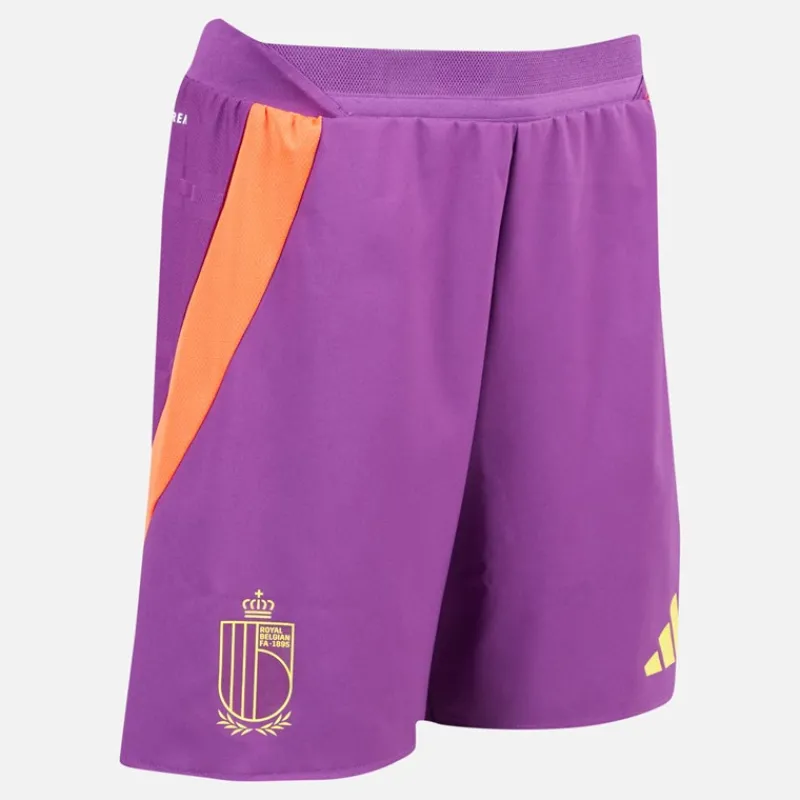 Sale adidas Herre RBFA Belgien 24/25 Autentiske udebane shorts Glory Purple
