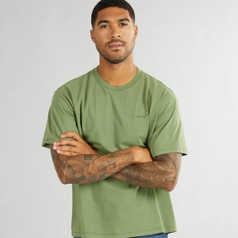 Levi's Herre Rød Tab Vintage T-shirt Garment Dye Vineyard Grøn